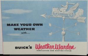 1952 Buick Weather Warden Ventilating & Heating System Sales Brochure Folder