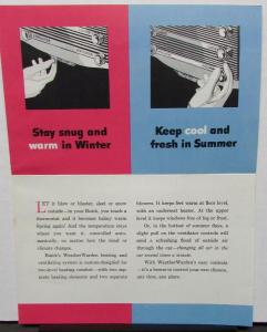 1952 Buick Weather Warden Ventilating & Heating System Sales Brochure Folder