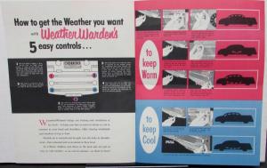 1952 Buick Weather Warden Ventilating & Heating System Sales Brochure Folder