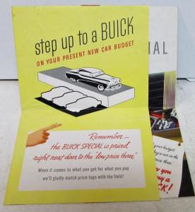 1952 Buick Eight Special Riviera & Tourback Sales Brochure Mailer FOB Prices