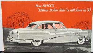 1953 Buick Million Dollar Ride Sales Brochure Folder Features Chassis