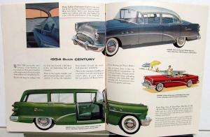 1954 Buick Roadmaster Super Special Century Skylark Sales Brochure Teal Cover