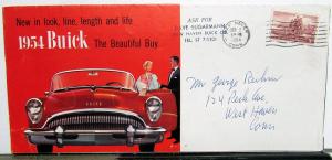 1954 Buick Sales Brochure Mailer Roadmaster Super Special Century Skylark