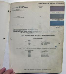 1958 Buick Color Paint Chips By DuPont Co Originals