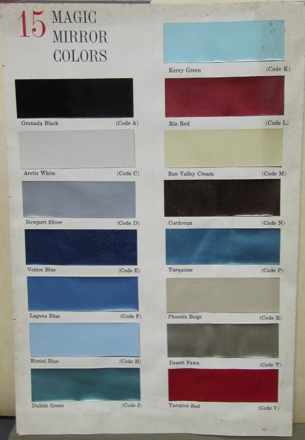 Buick Color Chart