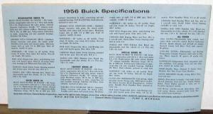 1956 Buick Roadmaster Super Century Special Color Sales Brochure