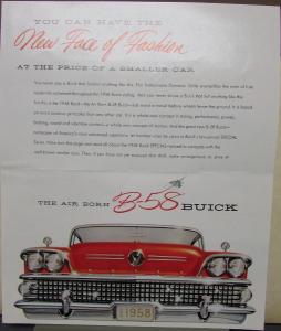 1958 Buick Special B 58 Riviera Estate Wagon Sales Brochure Folder Original