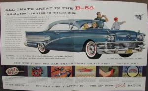 1958 Buick Special B 58 Riviera Estate Wagon Sales Brochure Folder Original