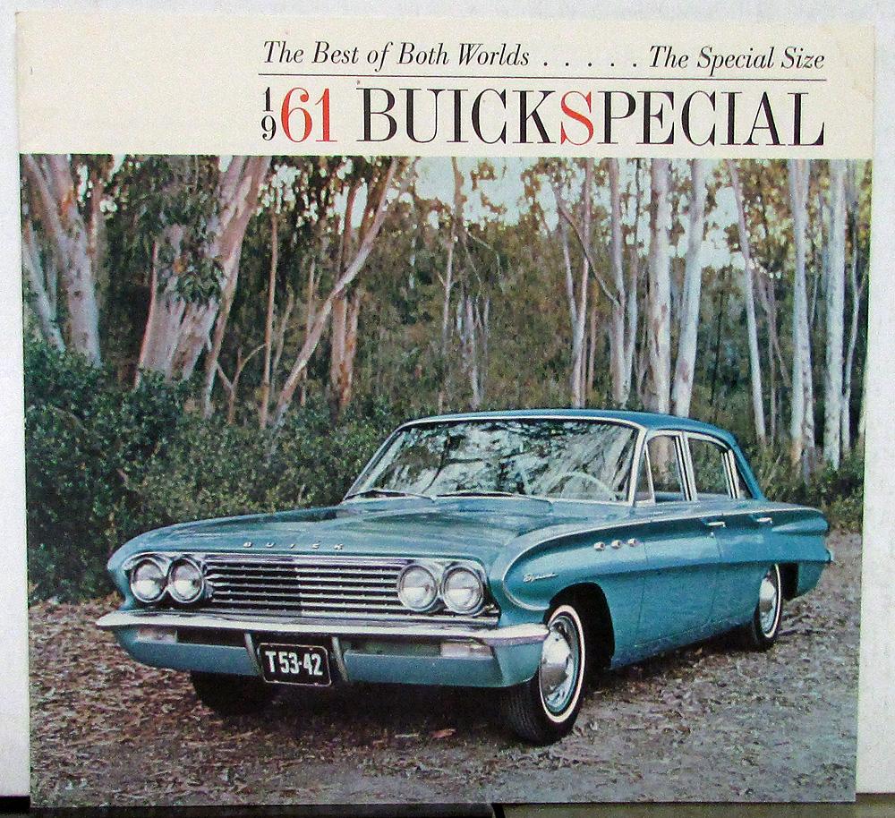 1961 Buick Special Color Sales Brochure Original White Back Cover Printed USA