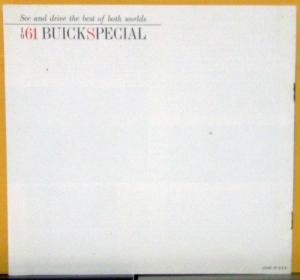 1961 Buick Special Color Sales Brochure Original White Back Cover Printed USA