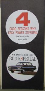 1961 Buick Special With Power Steering Color Sales Brochure Folder