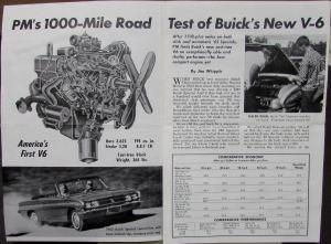 1962 Buick V6 Reprint Article Popular Mechanics Oct 61
