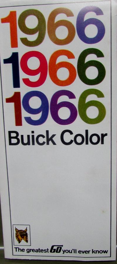 1966 Buick Full Line Color & Trim Sales Brochure Original