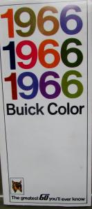 1966 Buick Full Line Color & Trim Sales Brochure Original