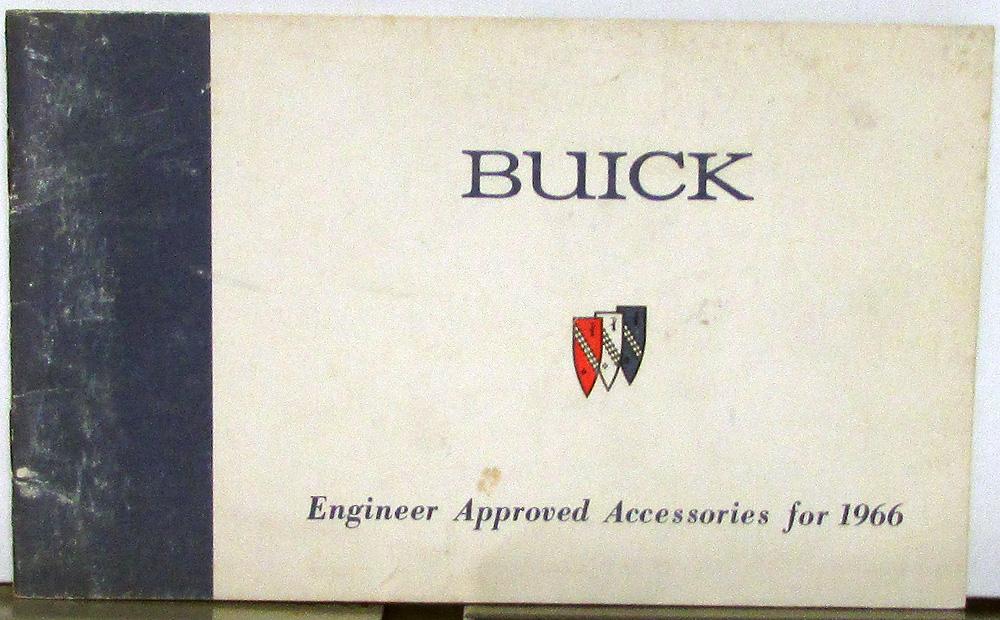 1966 Buick Engineer Approved Accessories Sales Brochure Original