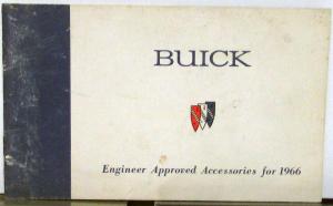 1966 Buick Engineer Approved Accessories Sales Brochure Original