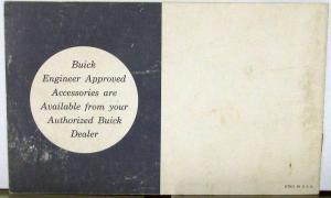 1966 Buick Engineer Approved Accessories Sales Brochure Original