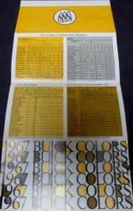 1967 Buick Full Line Color Paint Chips Sales Brochure Original NICE