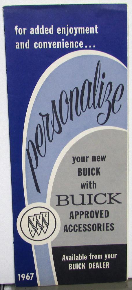 1967 Buick Approved Accessories Sales Brochure Leaflet Original