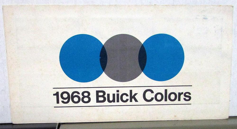 1968 Buick Colors Sales Brochure Leaflet Paint Chips & Exclusive Riviera Chips