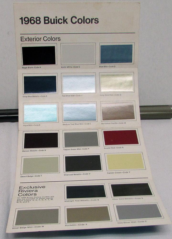 Buick Color Chart