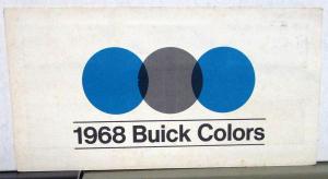 1968 Buick Colors Sales Brochure Leaflet Paint Chips & Exclusive Riviera Chips