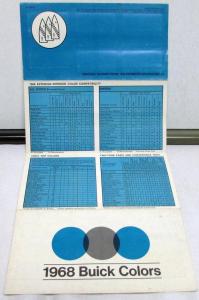 1968 Buick Colors Sales Brochure Leaflet Paint Chips & Exclusive Riviera Chips