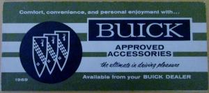 1969 Buick Approved Accessories Sales Brochure Folder Original