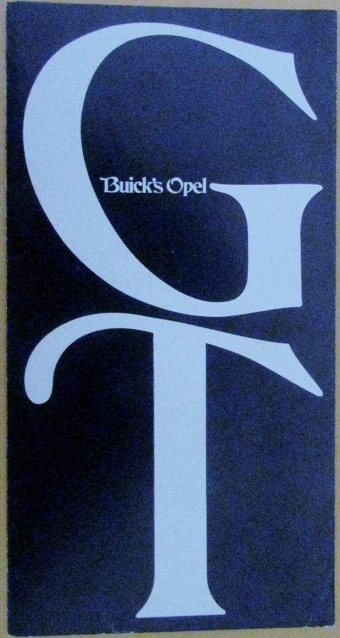 1969 Buick Opel GT Sales Brochure Folder MAILER Original