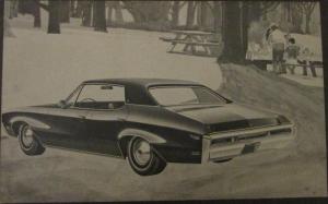 1970 Buick Skylark Custom Hardtop Sedan Original Postcard