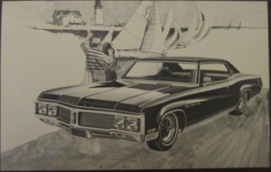 1970 Buick LeSabre Sport Coupe Postcard Original