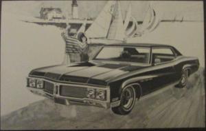 1970 Buick LeSabre Sport Coupe Postcard Original