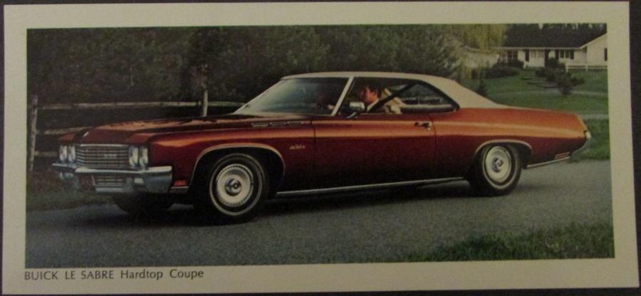 1971 Buick LeSabre Hardtop Coupe Photo Data Card Original