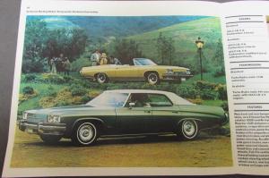 1973 Buick Regal LeSabre Centurion Estate Wagon Electra Riviera Sales Brochure