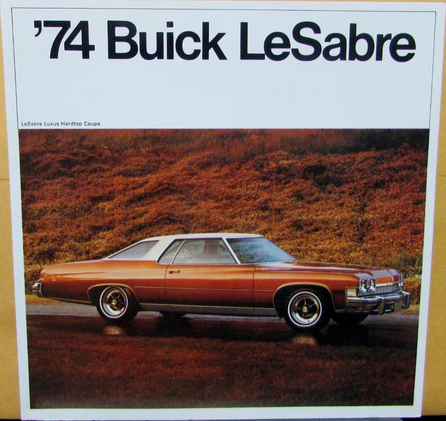 1974 Buick LeSabre Color Sales Brochure Folder Original