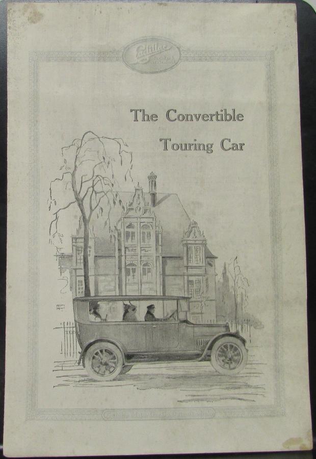 1917 Cadillac Convertible Touring Car Sales Leaflet Brochure Original Item 55T