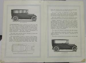 1917 Cadillac Convertible Touring Car Sales Leaflet Brochure Original Item 55T