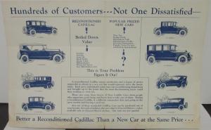 1927 Cadillac Bulletin Guide for Used Car Buyer Original Sales Brochure Folder