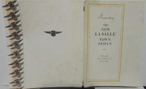 1929 New LaSalle Town Sedan By Cadillac Sales Folder Original
