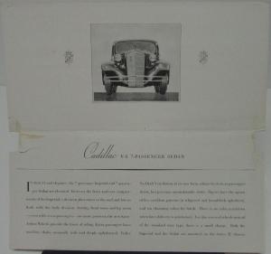 1934 Cadillac V8 7 Passenger Sedan Dealer Sales Folder Original