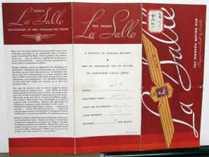 1934 Cadillac LaSalle Sedan Coupe & Convertible Coupe Color Sales Brochure