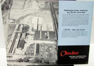 1959 Checker Dealer Sales Brochure Taxi Cab Model A-9 Original Rare