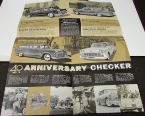 1962 Checker Dealer Brochure Wagon Sedan Taxi Fleet Limo 40th Anniversary
