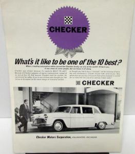 1965 Checker Dealer Sales Brochure Leaflet Taxi Fleet Sedan Station Wagon Rare