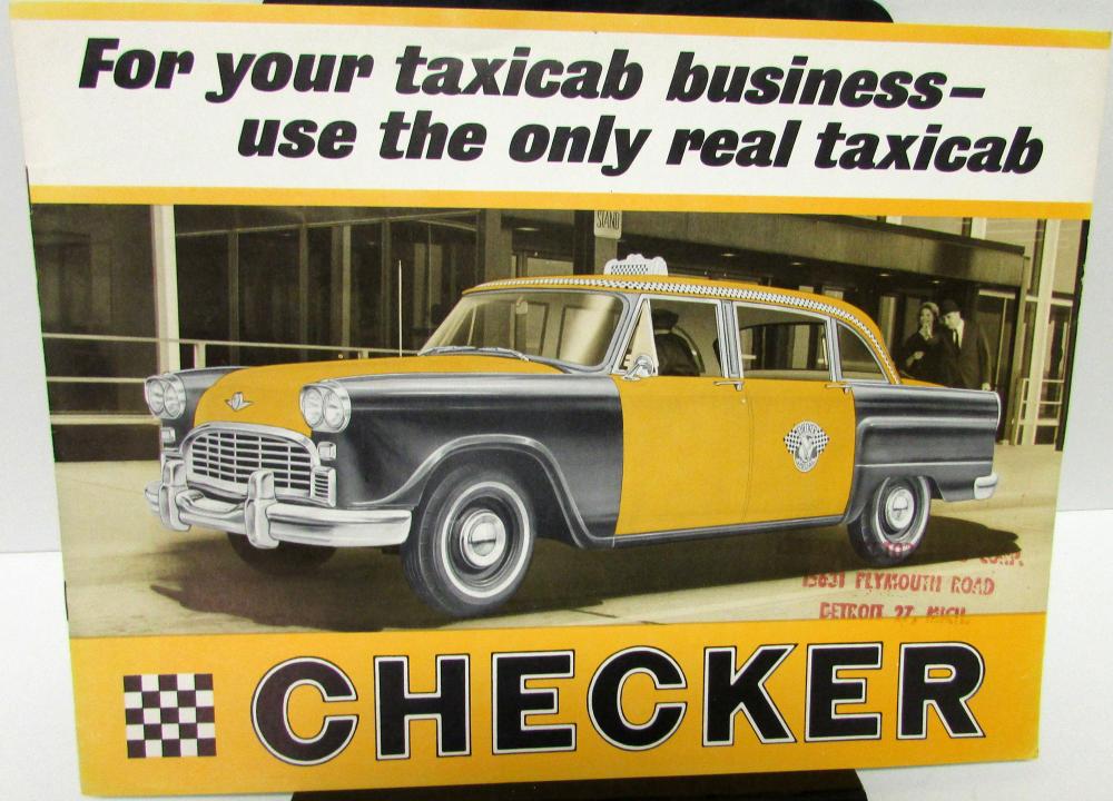 1965 - 1969 Checker Dealer Taxi Cab Sales Brochure Rare
