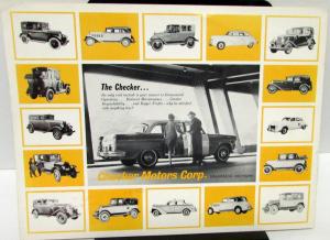 1965 - 1969 Checker Dealer Taxi Cab Sales Brochure Rare
