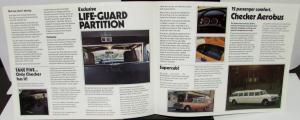 1974 Checker Dealer Sales Brochure Taxi Cab Aerobus Rare
