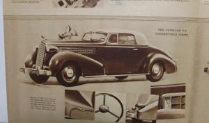 1936 Cadillac Series 60 V8 Coupe & Touring Sedan Original Sales Brochure Folder