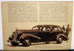 1936 Cadillac Series 60 V8 Coupe & Touring Sedan Original Sales Brochure Folder