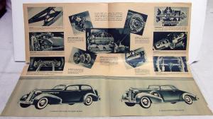 1936 Cadillac LaSalle Coupe & Touring Sedan Original Sales Brochure Folder